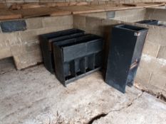 3 x Assorted plastic feed hoppers