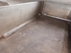 2 x 3m Galvanised piglet drinking troughs
