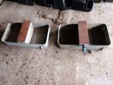 2 x Galvanised drinkers