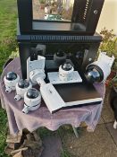Wifi infrared cameras, 5 dome/turret, 1 fish eye, 30 day storage recorder, 2 outdoor wifi links,