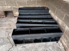 5 x 5 Space plastic feed hoppers