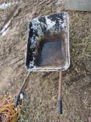 Wheel barrow with hard tyre