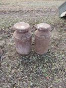 2 x Milk churns (rusty)
