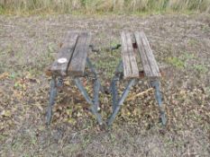 2 x Adjustable carpentry trestles
