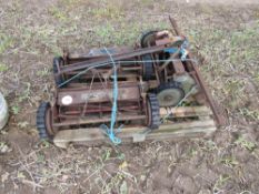 3 x Dennis gang mowers, as found,