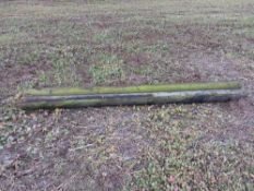 Pair of round timber gate posts, 9ft,