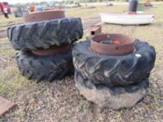 Stock dual wheels front and rear,