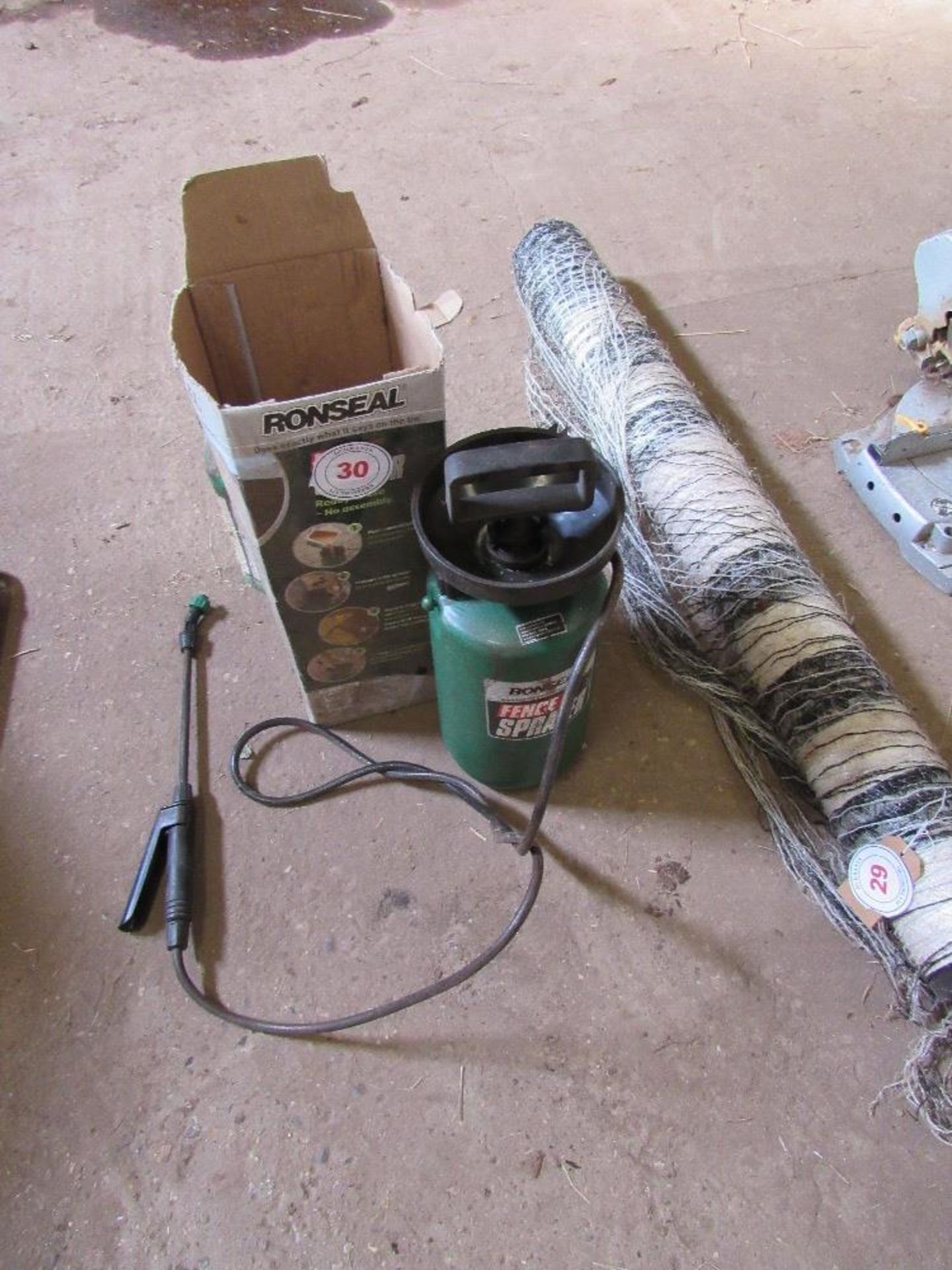 Ronseal fence sprayer with quantity of Ronseal fence spray