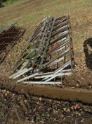 9 x Galvanised feed barriers,