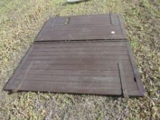 Double wooden garage doors, 2,270mm x 1,980mm,