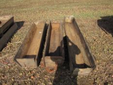 3 x Wooden mangers