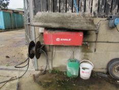 EHRLE wall mounted pressure washer, 95 bar, 2005,