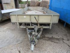 16ft flat bed Ifor Williams trailer with sides KFG35