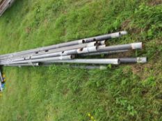 Quantity of galvanised auger pipes plus down pipes and bends