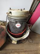 Quantity of buckets and washer