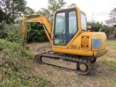 Hyundai 55-3 excavator comes with 3ft ditching bucket, 9
