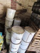 17 x Assorted paint tins and water proof adhesive