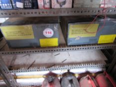 2 x Boxes of outdoor double sockets,