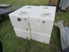 2 x White plastic water tanks