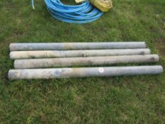 4 x Galvanised gate posts 2m