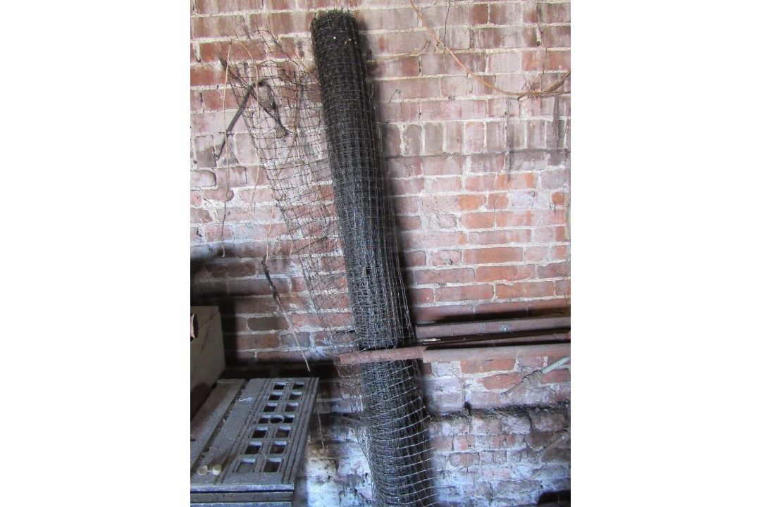 Part roll of plastic netting
