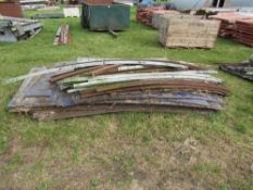 Dismantled slurry store in 2 heaps