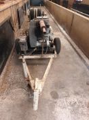 Diesel pressure washer and trailer