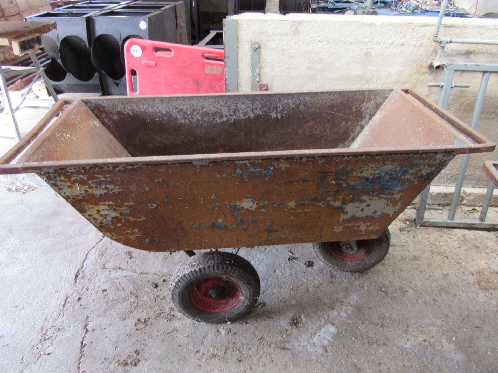 1 x 5' 1" three wheel feed barrow