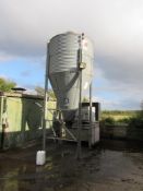 8T Galvanised feed bin (capacity guide o