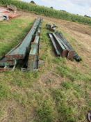 Steel framed monopitch building frame 5 x 40ft,