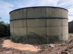 Slurry store 4.7m high, diameter 11.