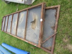 3 x Steel yard gates, 4.