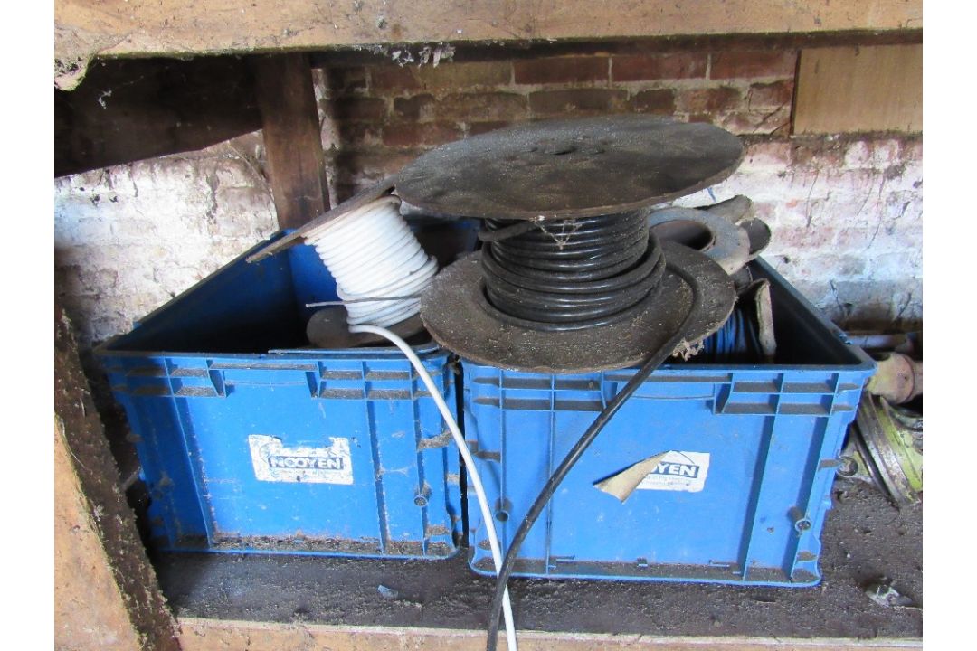 Various red electric cable