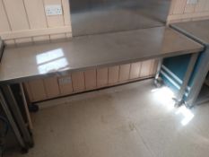 Stainless steel wheeled preparation tabl
