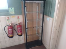 Glazed cabinet, 4 glass shelves, 34cm x