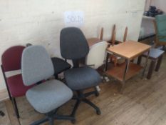 Quantity of Chairs and tables