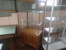 Wooden display cabinet 76cm x 172cm