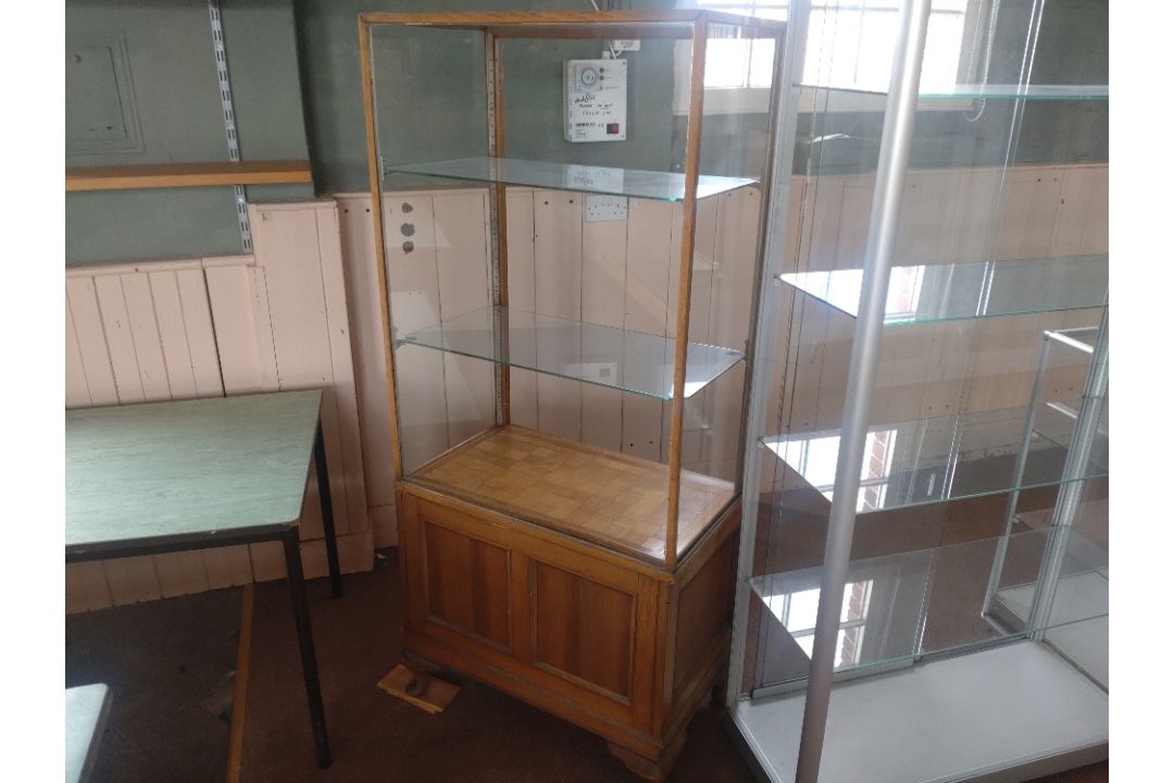 Wooden display cabinet 76cm x 172cm