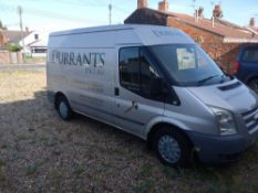 Ford Transit Van Trend 125T 280 AV61 XDJ, 93,298 miles. Note some cosmetic external damage.