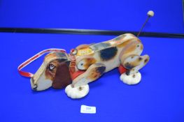 Vintage 1961 Snoopy Sniffler Wooden Pull-along Toy