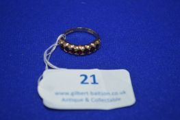 9k Gold Ring with Garnets Size: G ~2g gross