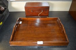 Mahogany Tray and Secure Box