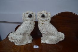 Pair of Staffordshire Flatback Dogs