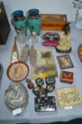 Decorative Items Including Cloisonne vases, Trinke