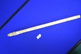Reproduction Turned Maritime Stick with Mermaid Design