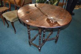 Victorian Bobbin Turned Gate Leg Oval Table