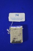 Hallmarked Sterling Silver Vesta Case, Birmingham 1921