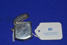 Hallmarked Sterling Silver Vesta Case - Birmingham 1914