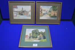 Three Local Watercolours of South Cave