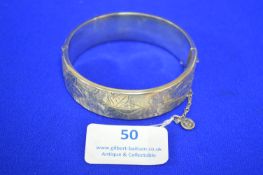 Hallmarked Sterling Silver Bangle ~25g, Birmingham 1966